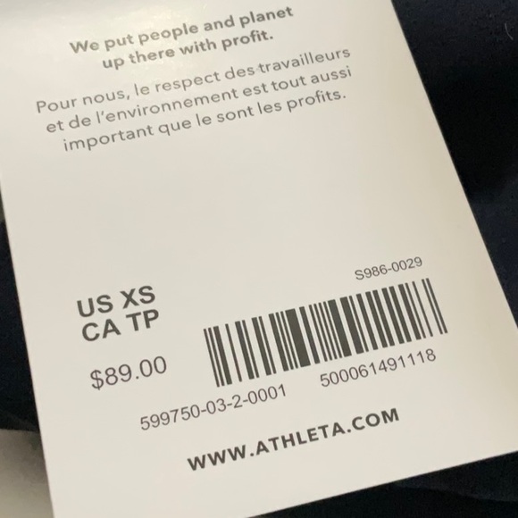 NWT Athleta Ultra High Rise Elation 7/8 Tight Leggings in Navy - Picture 15 of 15